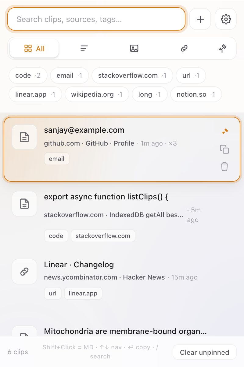 Light theme popup